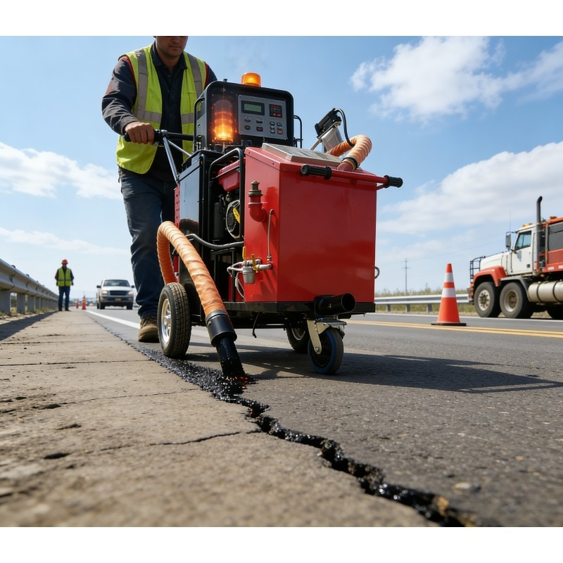 Road Crack Sealing Machine - Macchina Idraulica Automatica per Sigillatura Crepe