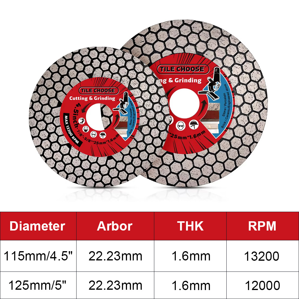 Brick Cutting Saw - D115mm/125mm Lama diamantata Disco da taglio