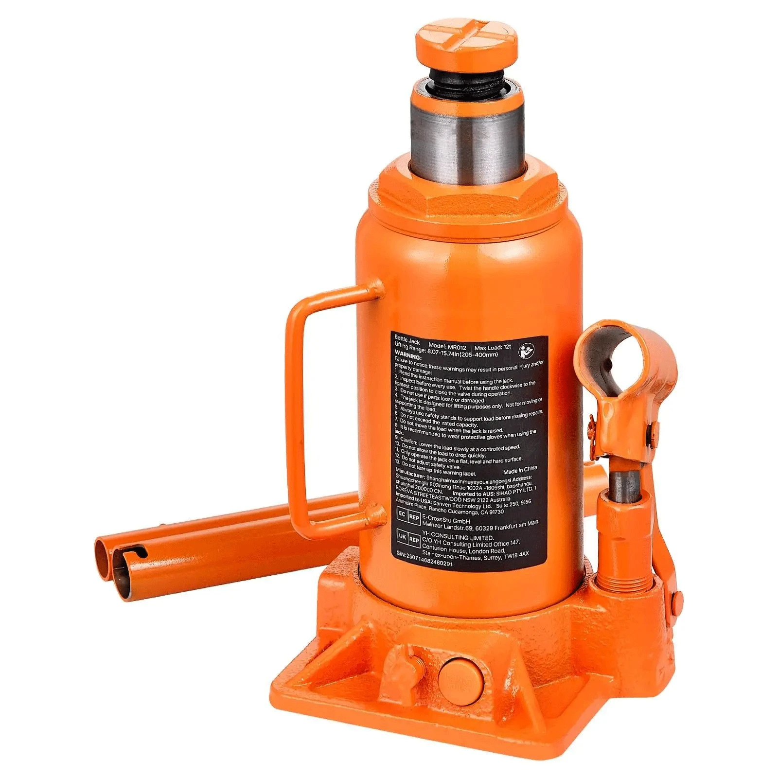 Welding Heavy Equipment - Martinetto Idraulico a Bottiglia da 12