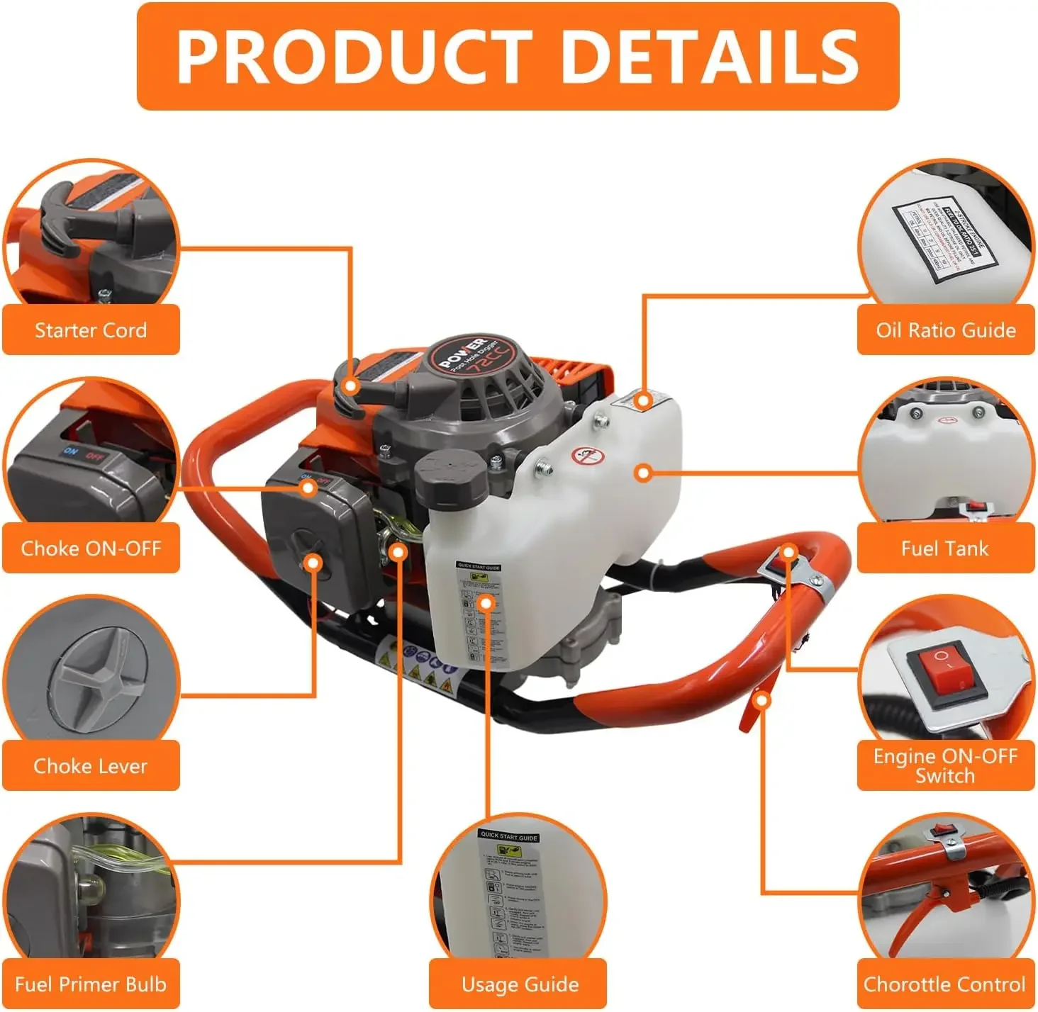 Post Hole Digger - -Scavatrice per fori per pali a