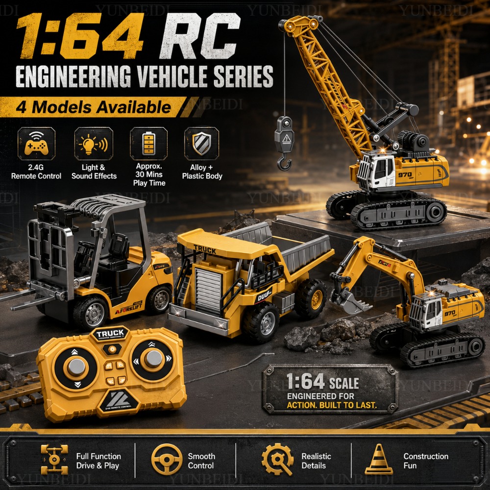 Heavy Equipment Crane - Mini auto telecomandata in lega 1:64,