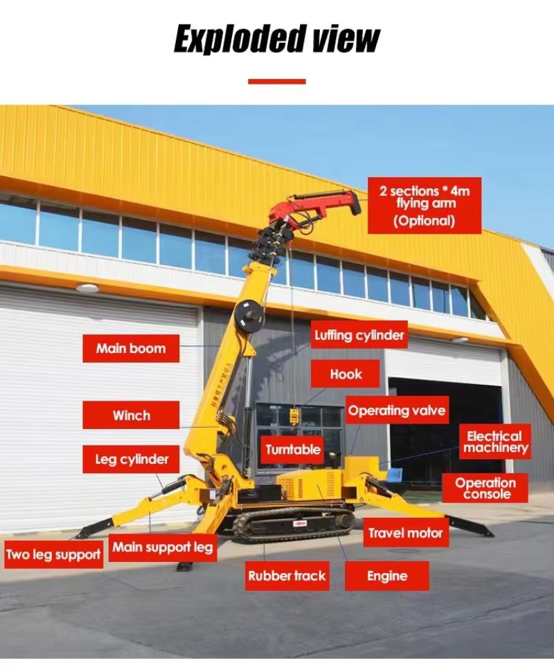 Gru idraulica a ragno 8T per i - Heavy Equipment Crane recensione e prezzo